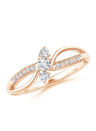 Three Stone Diamond Bypass Split Shank Ring - v1620806011/N47236505A_1