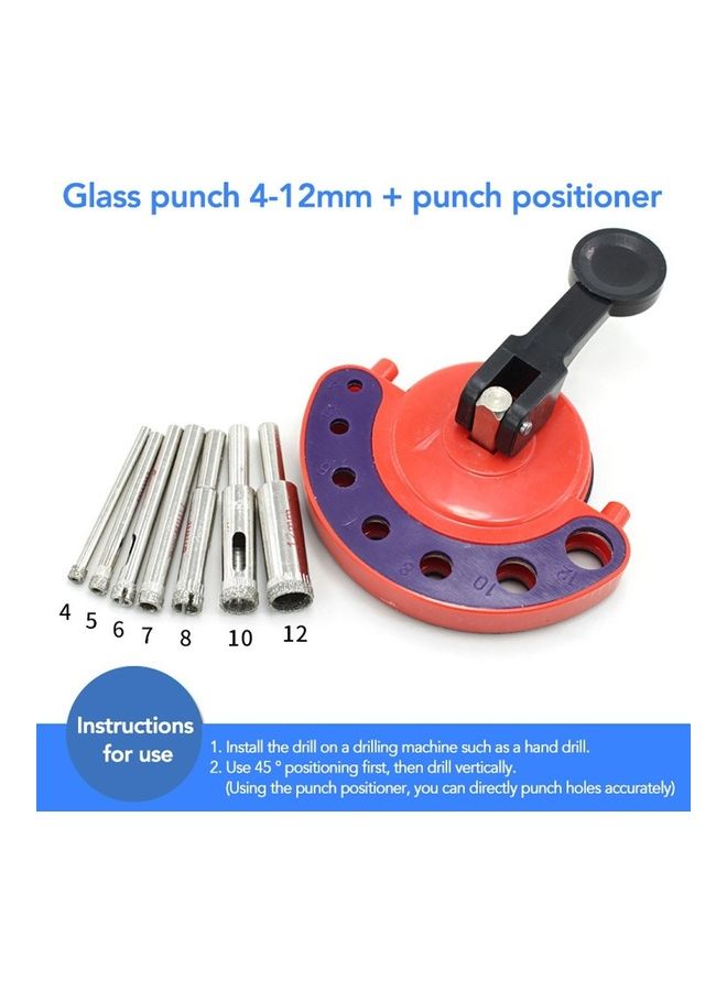 Adjustable Diamond Hole Saw Drill Bit Guide Glass Ceramic Tile Black/Blue/Red  - Image 5