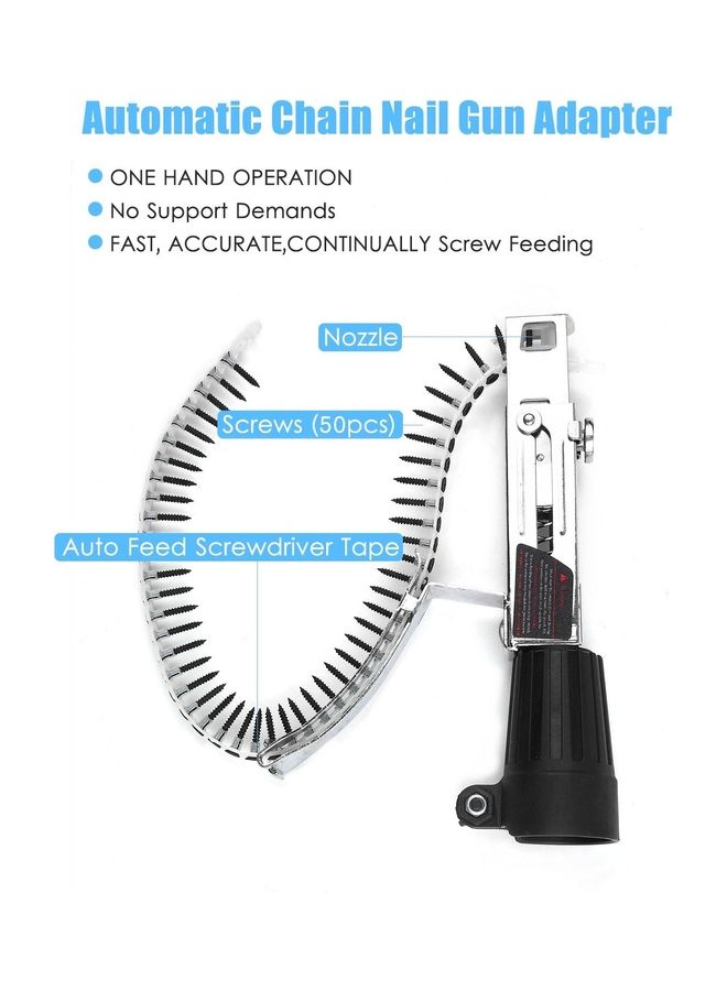 Generic Auto Feed Screwdriver Chain Gun Electric Drill Machine Silver/Black  - Image 2