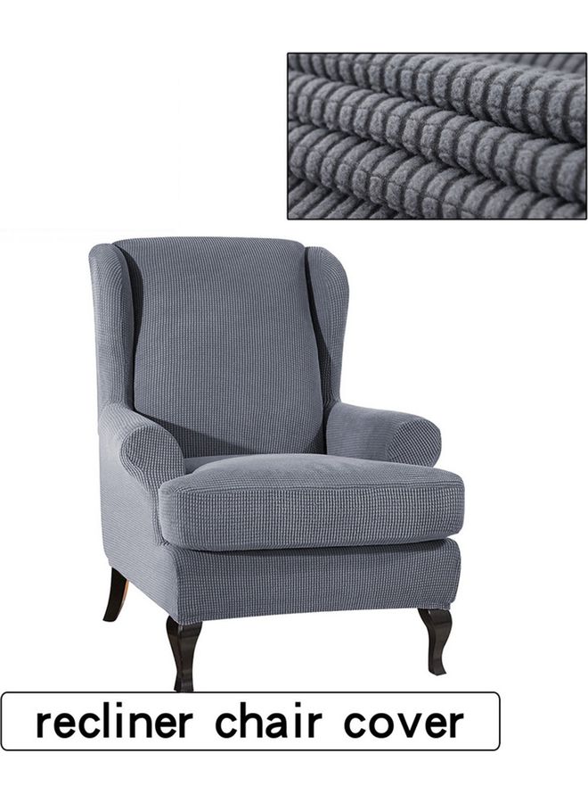 Generic Stretch Fabric Sofa Cover for Recliner Chair Grey  - Image 2