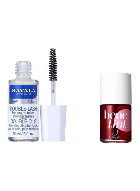 Double Lash Eyelash Enhancer Clear And uFresh Bene Tint Lip Glossy Clear/Red