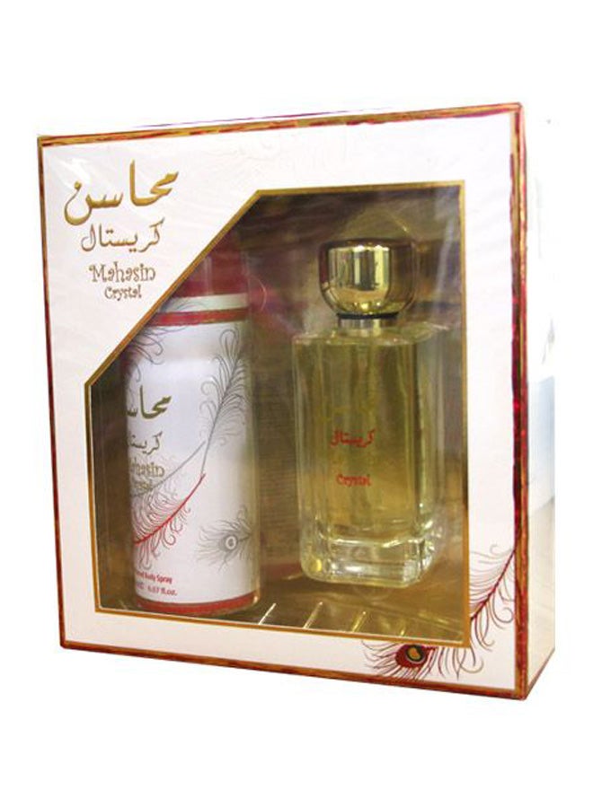 لطافة مجموعة الهدايا محاسن كريستال، مكونة من قطعتين EDP 100 ml, Body Spray 200ملليلتر  - Image 2