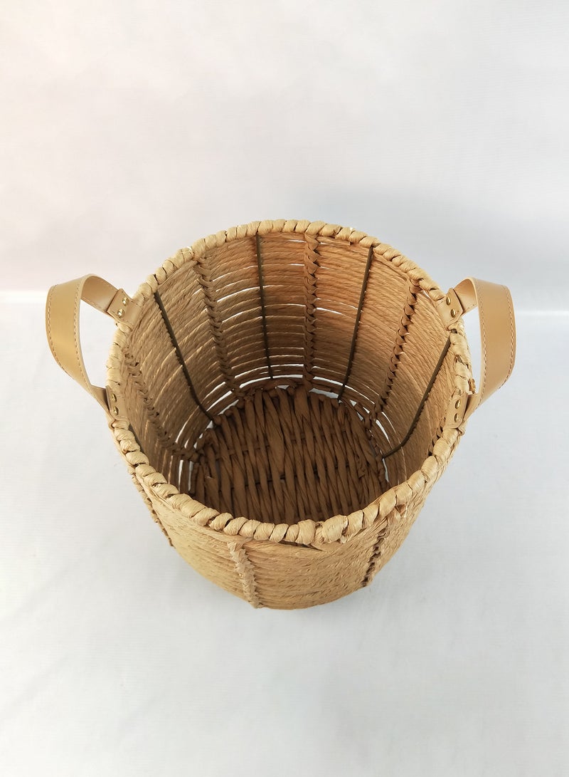 Eco-Friendly Handmade Water Hyacinth Laundry Basket WL2021 - 1025 Original 30cm - v1620810230/N46895799A_2