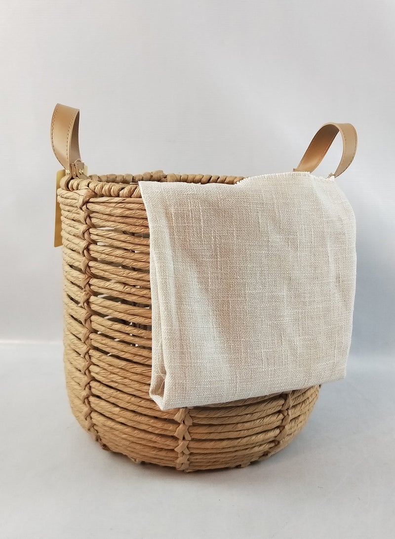 Eco-Friendly Handmade Water Hyacinth Laundry Basket WL2021 - 1025 Original 30cm - v1620810230/N46895799A_3