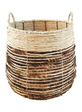Eco-Friendly Handmade Corn Hulls Laundry Basket WL2021 - 1027 White/Dyeing 30cm - v1620810230/N46895801A_1
