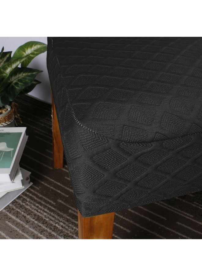 Generic 4-Piece Removable Dining Chair Cover Black  - Image 3