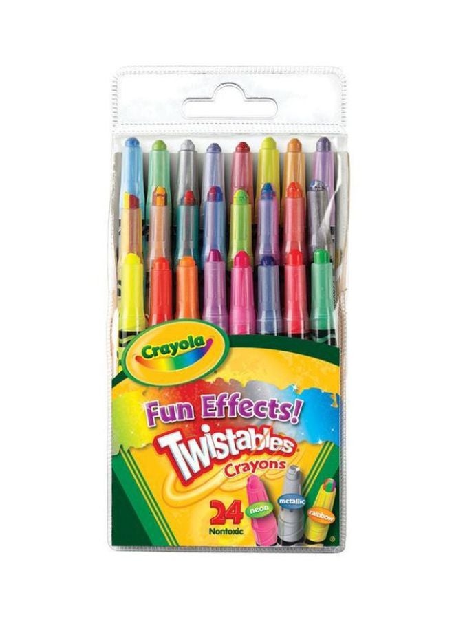 Crayola 24-Piece Twistable Fun Effects Crayons Multicolour - Image 1