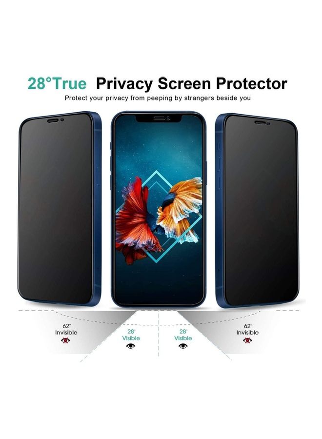 ICS 2-Piece Privacy Screen Protector For Apple iPhone 12 Pro Black - Image 1