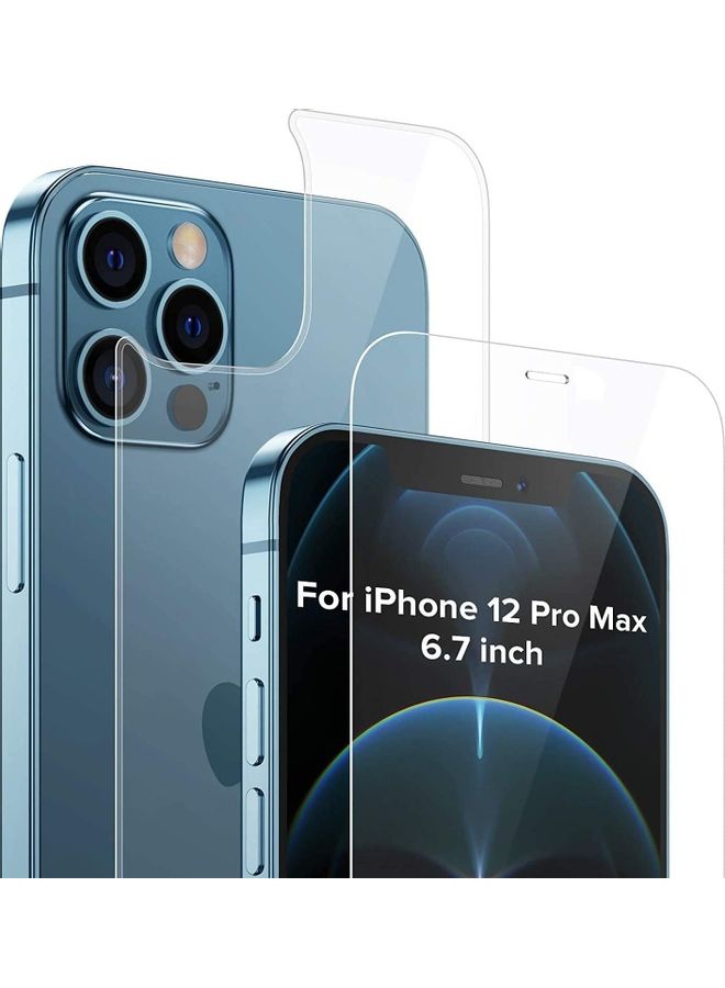 ICS 2-Piece Front And Back Screen Protector For Apple iPhone 12 Pro Max Clear - Image 1
