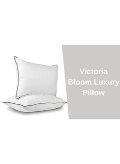 Home Canvas Victoria Bloom Premium Pillows  250TC Cotton wood White 70 x 30 x 48cm  - Image 2