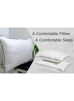 Home Canvas Victoria Bloom Premium Pillows  250TC Cotton wood White 70 x 30 x 48cm  - Image 3