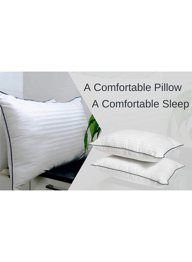 Home Canvas Victoria Bloom Premium Pillows  250TC Cotton wood White 70 x 30 x 48cm - Image 3
