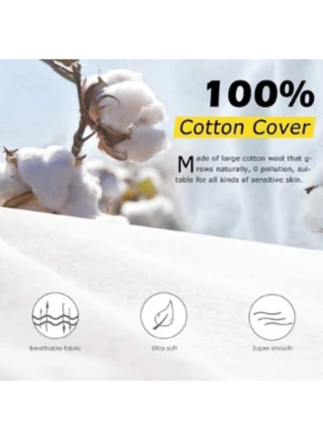 Home Canvas Victoria Bloom Premium Pillows  250TC Cotton wood White 70 x 30 x 48cm - Image 5