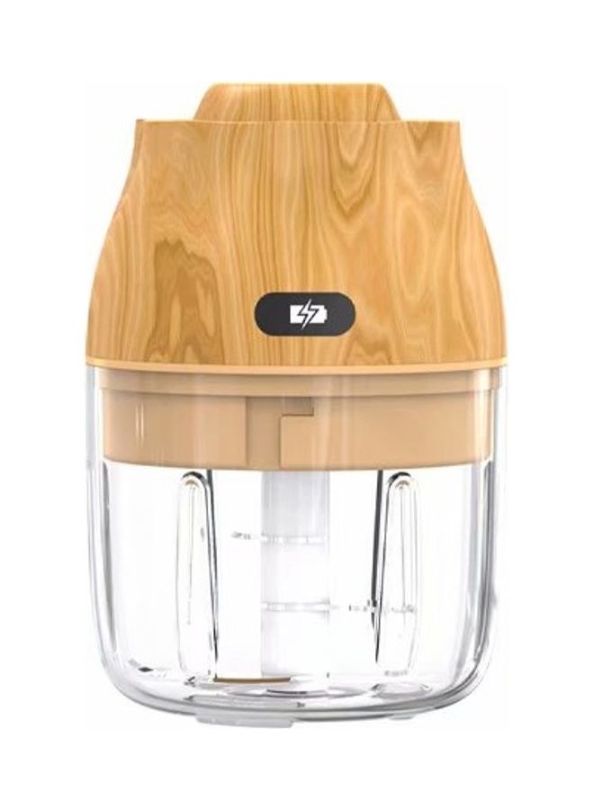 Electric Mini Food Chopper Clear/Beige 9X9X13.5cm  - Image 1