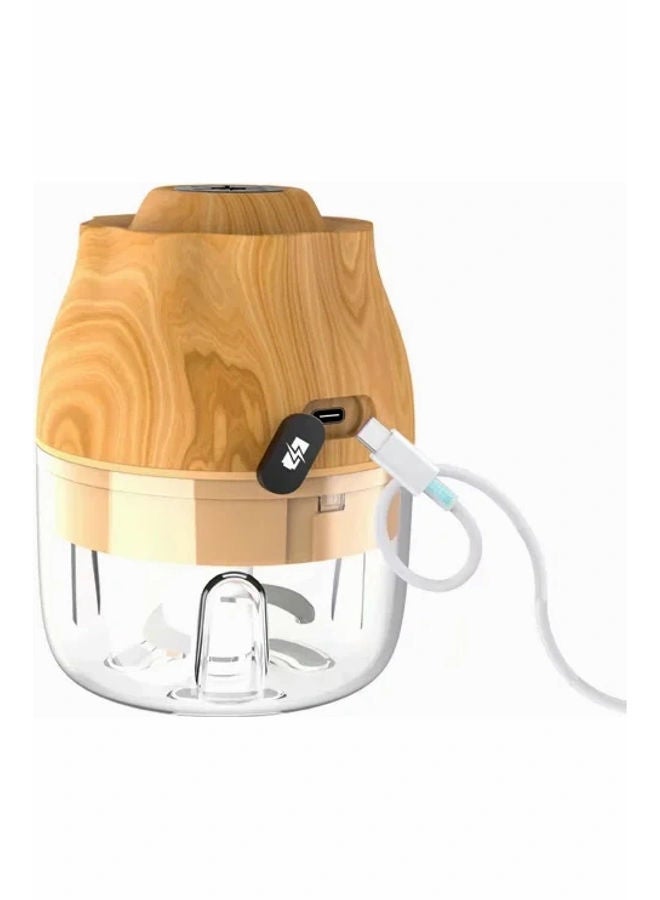 Electric Mini Food Chopper Clear/Beige 9X9X13.5cm  - Image 2