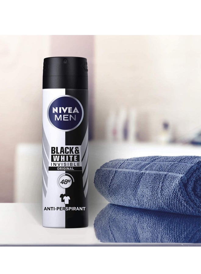 Nivea Invisible For Black And White Deodorant Black/White/Blue 200ml - Image 2