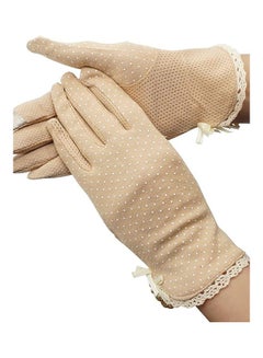 Generic Uv Protection Driving Gloves Beige  - Image 1