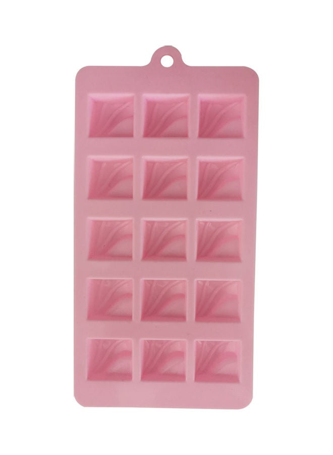 15-Cavity Square Cube Mold Pink 20.5 x 11cm - Image 2