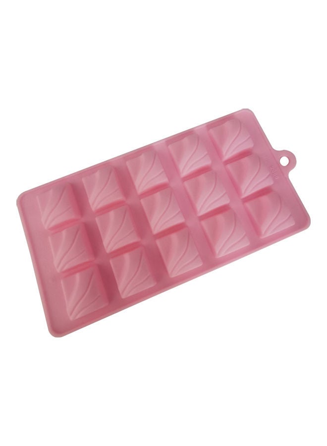 15-Cavity Square Cube Mold Pink 20.5 x 11cm - Image 3