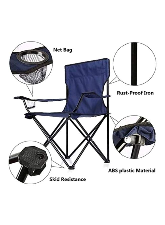 MARGOUN Foldable Outdoor Camping Chair - Dark Blue 90x50cm - Image 4