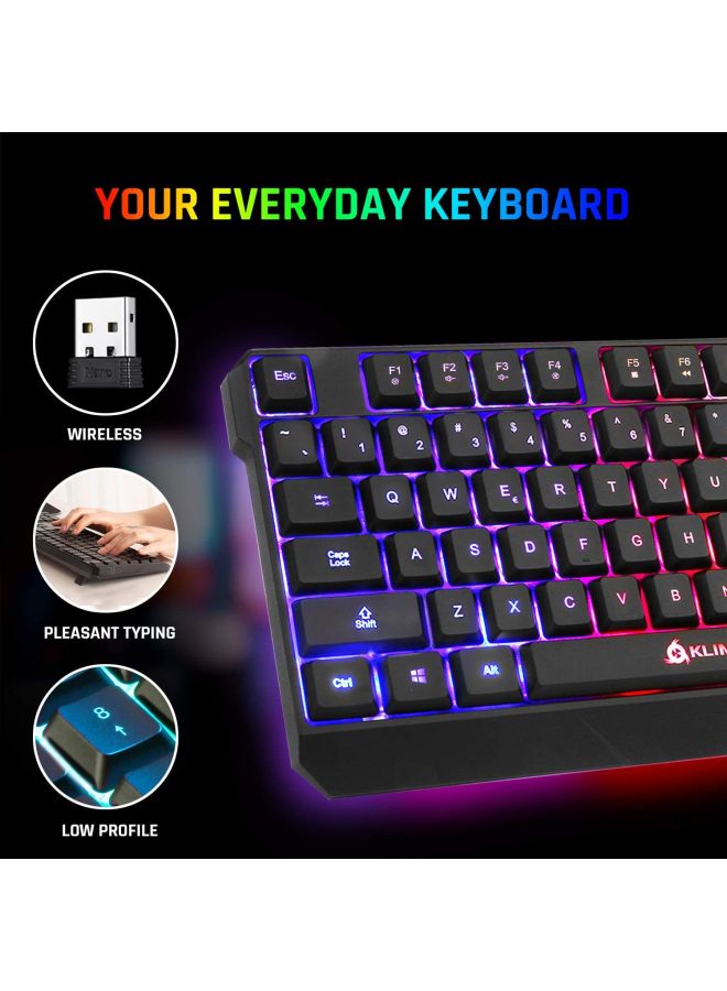 Chroma Rechargeable Wireless Gaming Keyboard Jet Black
