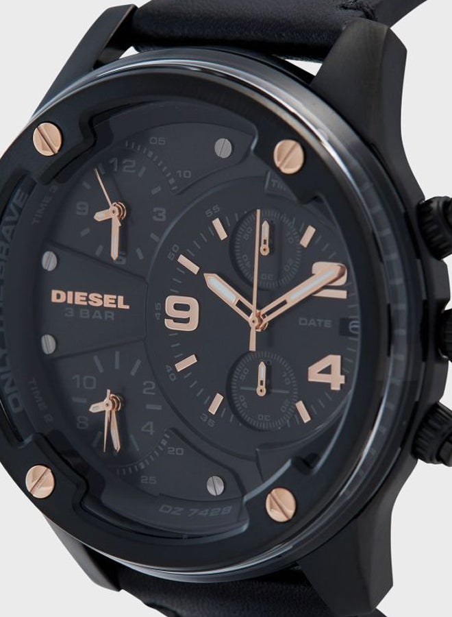ديزل ساعة يد بعقارب وسوار من الجلد طراز DZ7428 للرجال - Image 5