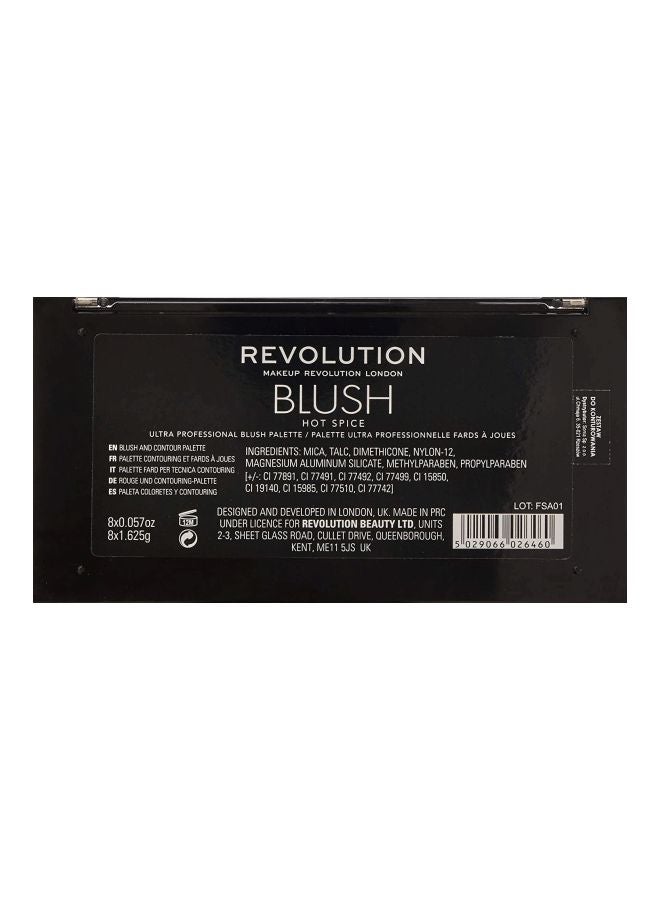 MAKE UP FOR EVER Makeup Revolution London Ultra Blush Palette, Sugar and Spice, 13g multicolour - Image 4