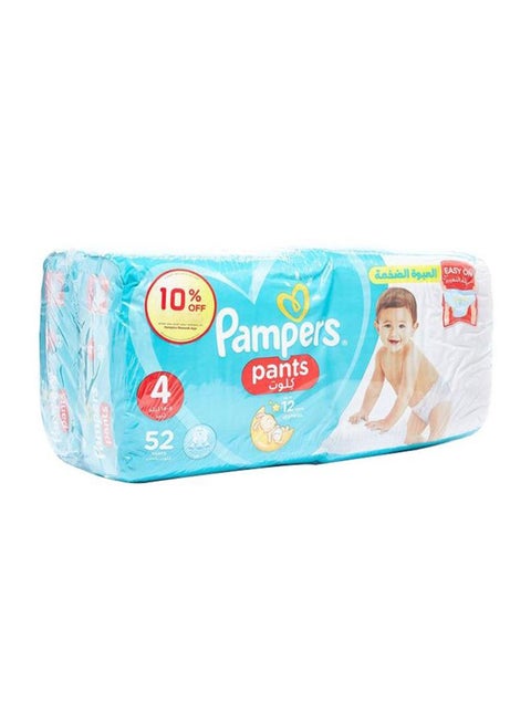 Easy On Diaper Pants, Size 4, 14-9 Kg, 52 Count
