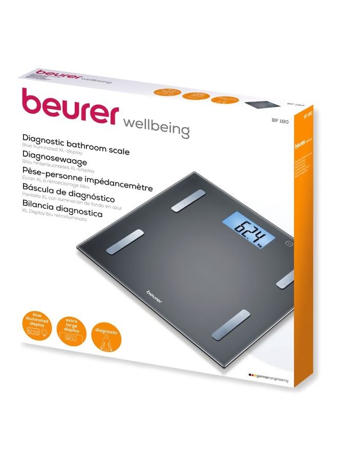 Beurer BF 180 Body Fat and Muscle Scale | Digital Health Monitor for Body Composition and Weight Measurement Grey 33x32.8x4.8cm