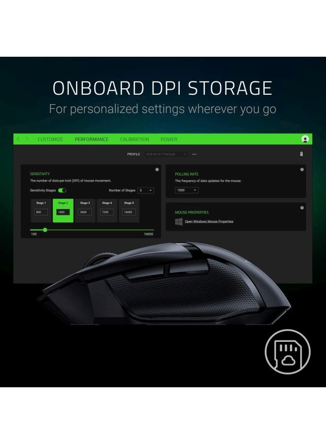 RAZER - Basilisk X HyperSpeed Wireless Gaming Mouse - Image 1