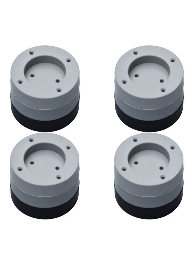 مجموعة ألواح مانعة للانزلاق للغسالة والثلاجة مضادة للاهتزاز مكونة من 4 قطع رمادي/أسود - Image 1