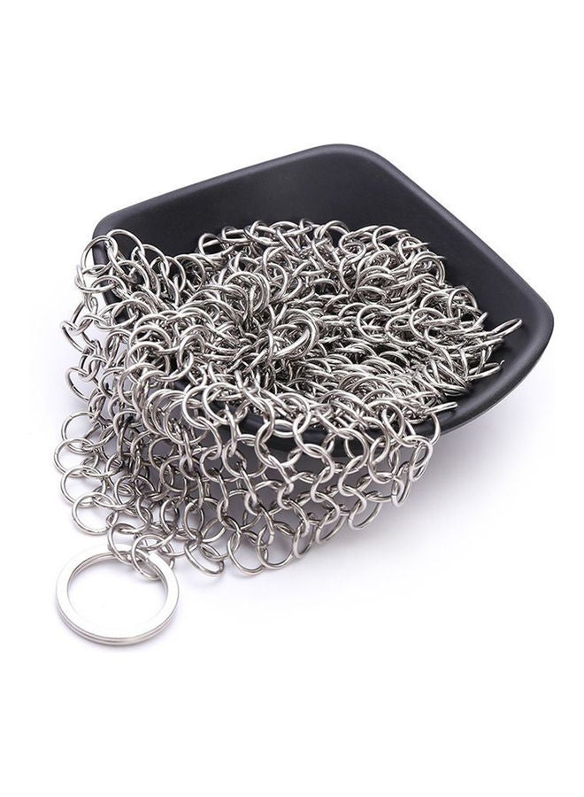Stainless Steel Pot Cleaning Scrubber Tool Silver 6x6inch - Image 5