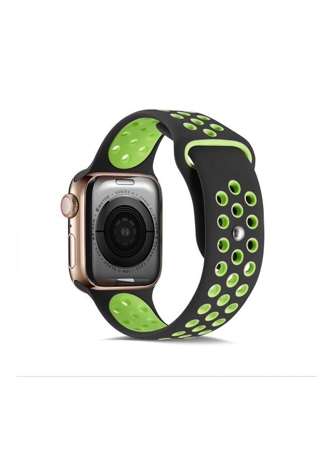 ICS - Replacement Band For  Apple Watch Band  42/44 mm Black/Green - Image 1