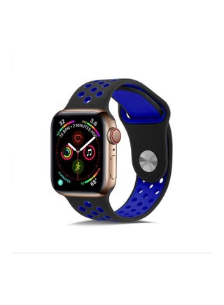 Replacement Band For  Apple Watch Band 38/40 mm Black/Blue - v1620887440/N47426048A_1