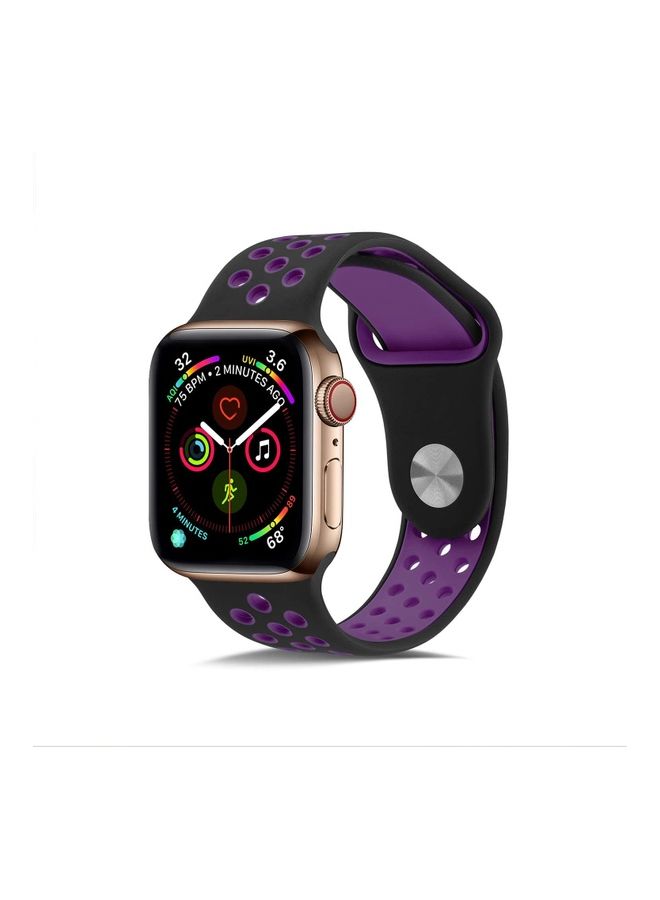 ICS Replacement Band For  Apple Watch Band 38/40 mm Black/Purple - Image 1