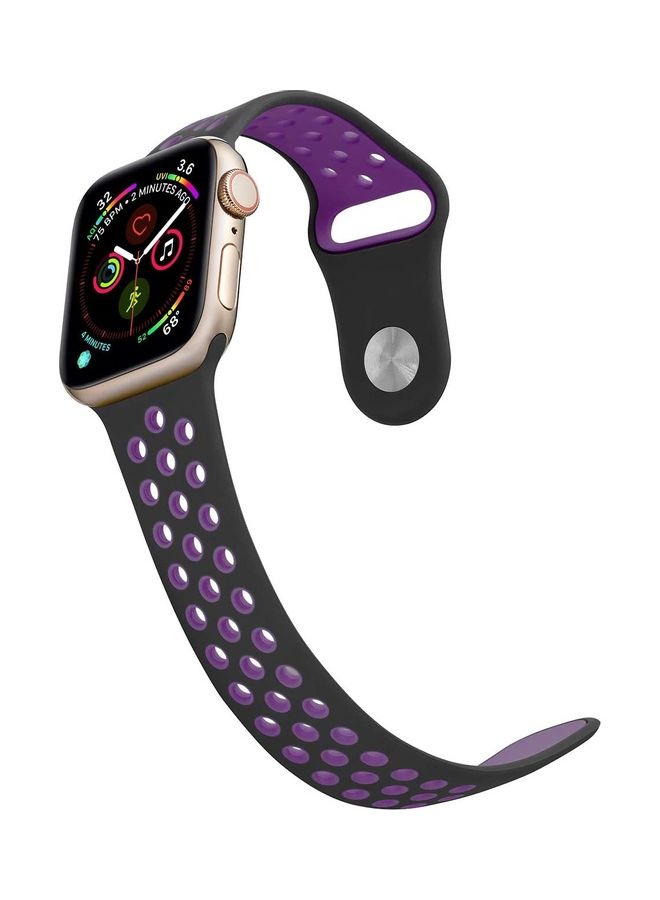 ICS Replacement Band For  Apple Watch Band 38/40 mm Black/Purple - Image 2