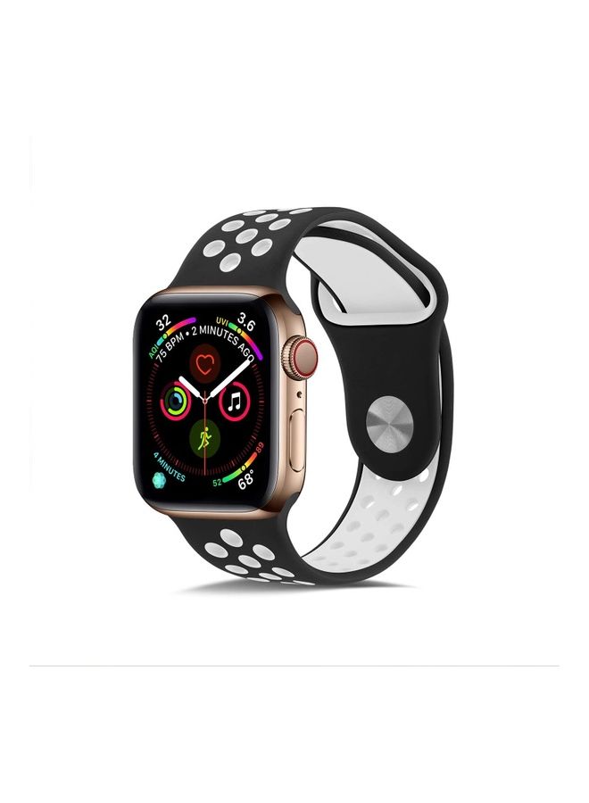 أي سي إس سوار بديل لساعة أبل مقاس 38/ 40 مم/لون أبيض أسود/ أبيض - Image 1