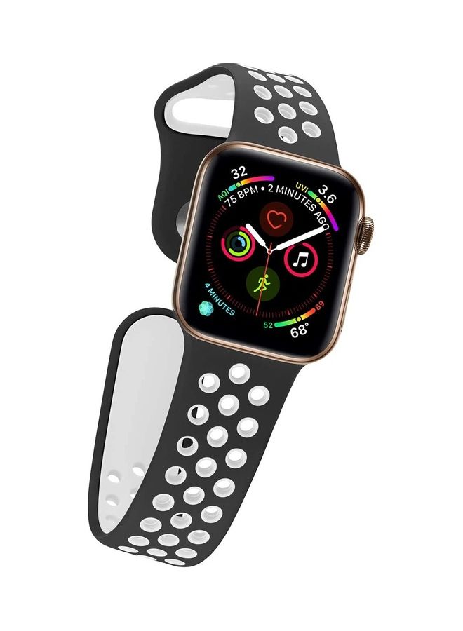 أي سي إس سوار بديل لساعة أبل مقاس 38/ 40 مم/لون أبيض أسود/ أبيض - Image 2