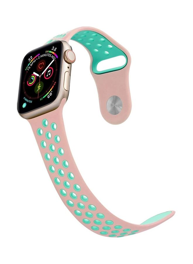 ICS Replacement Band For  Apple Watch Band 38/40 mm Pink/Green - Image 2