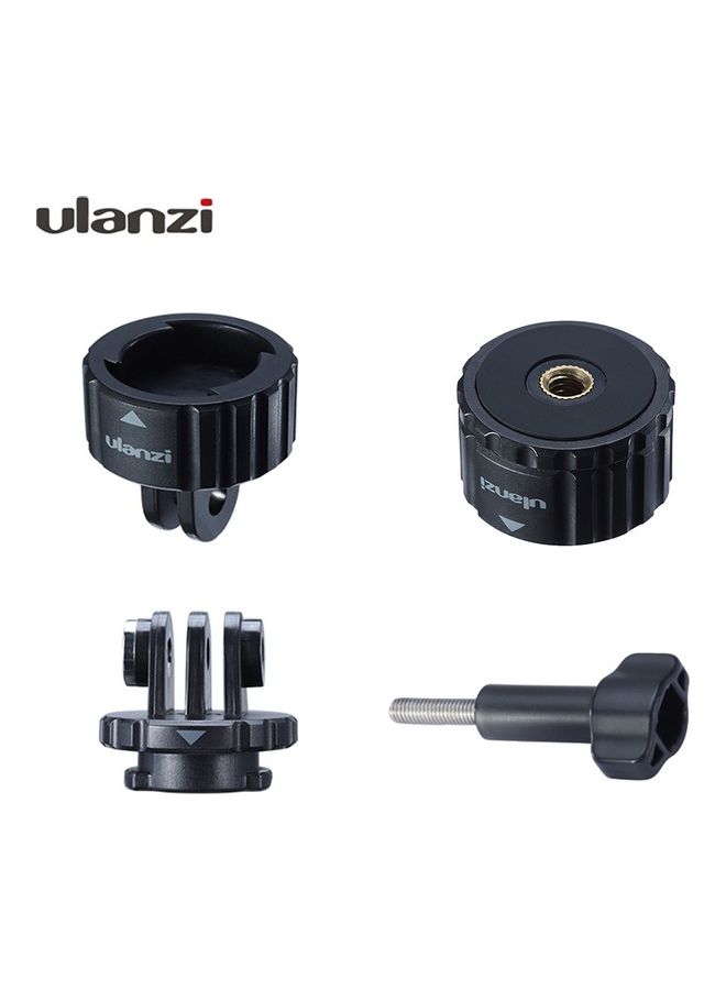 Ulanzi 4-Piece Magnetic Mount Adapter Kit For Insta360 One R Camera Black - Image 1