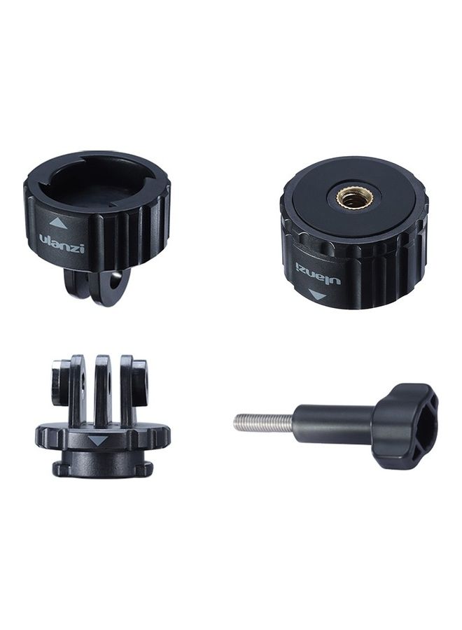 Ulanzi 4-Piece Magnetic Mount Adapter Kit For Insta360 One R Camera Black - Image 2