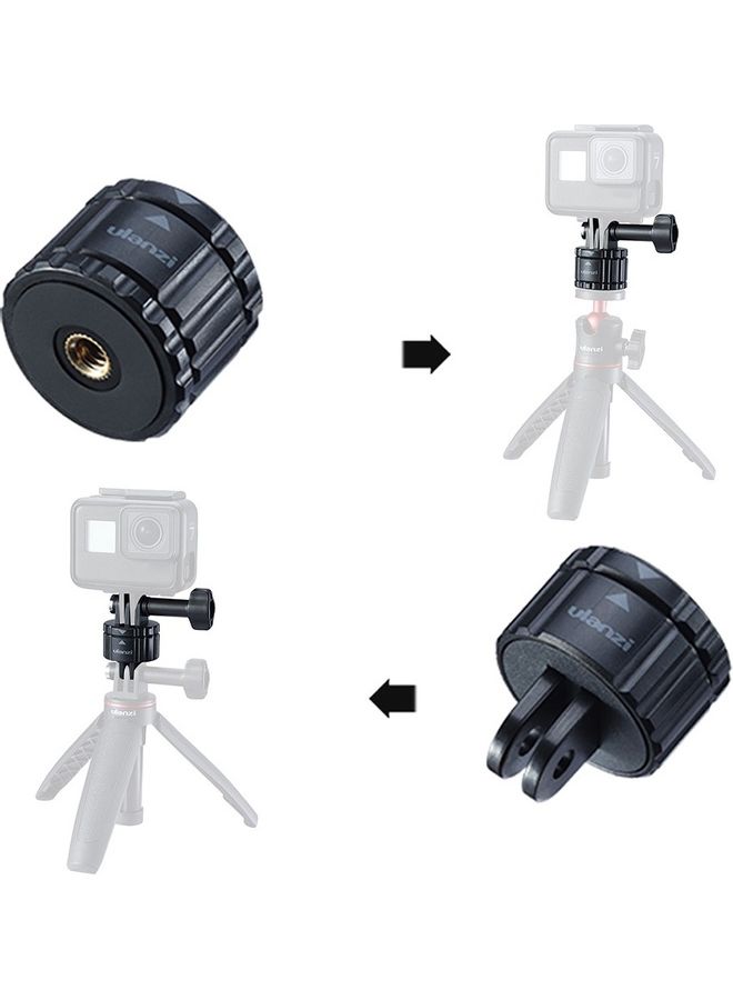 Ulanzi 4-Piece Magnetic Mount Adapter Kit For Insta360 One R Camera Black - Image 5