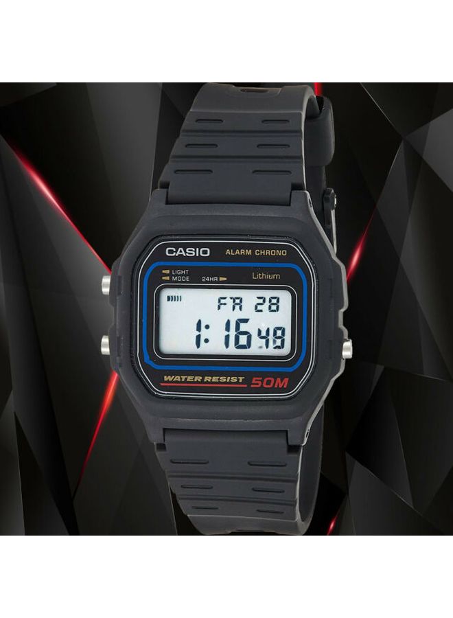 Men's Men's Classic Digital Watch W-59-1VQD - 34 mm - Black
