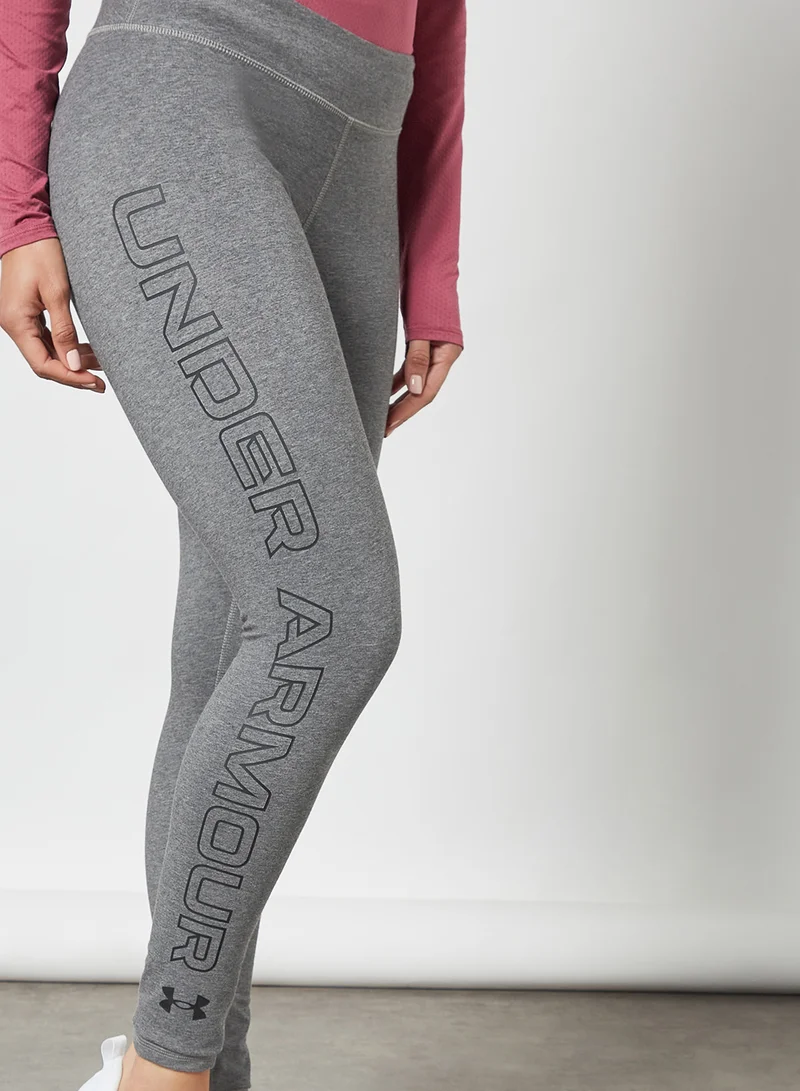 UNDER ARMOUR Favorite Wordmark Leggings Grey