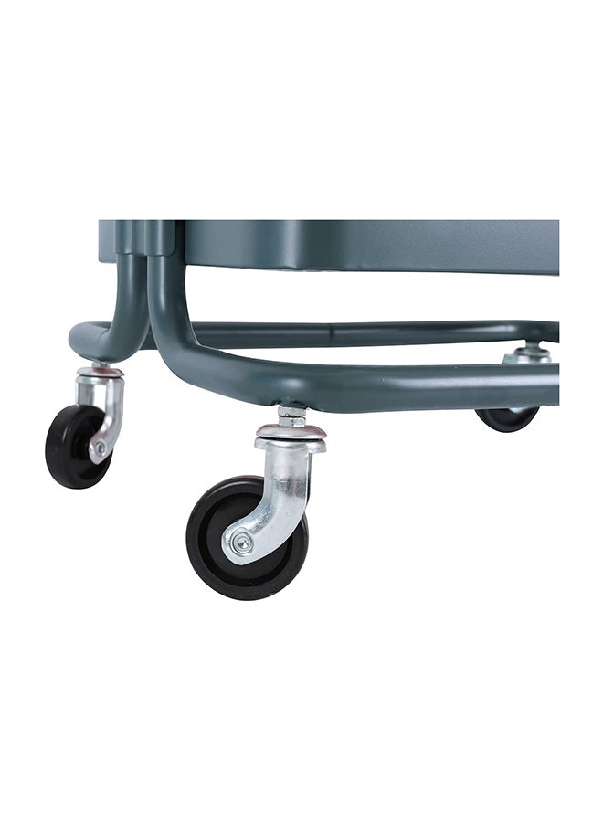 دي بلو صينية بعجلات بثلاث طبقات متعددة الأغراض مع مقبض رمادي 33.5x17.5x14.5بوصة - Image 4