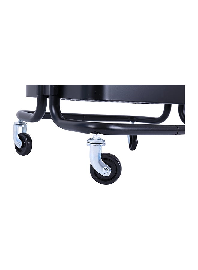 DBLEW - 3-Tier Multipurpose Utility Rolling Cart With Handle Black 33.5x17.5x14.5inch - Image 1
