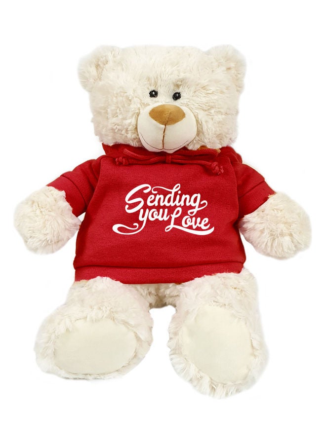 Caravaan Bear with Trendy Hoodie Plush Toy 