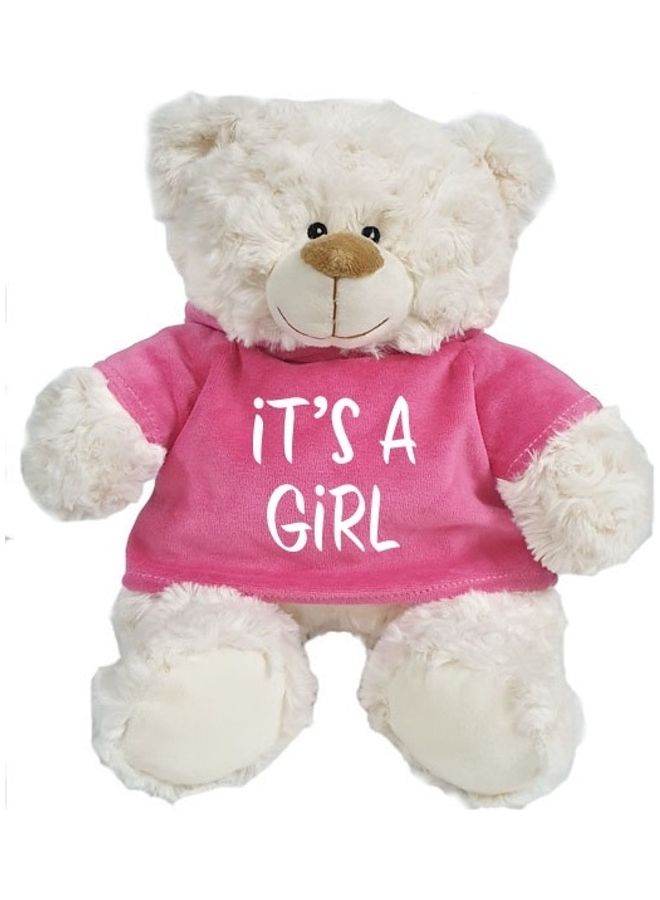 Caravaan Bear with It's A Girl on Trendy Hoodie - Image 1