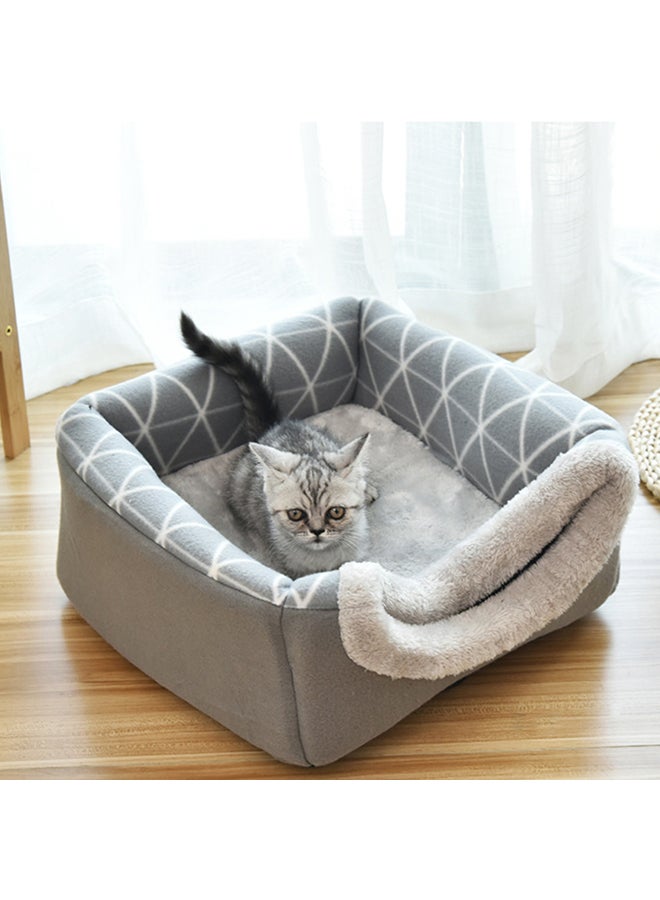 2-In-1 Foldable Washable Cat Bed Multicolour 38x17x38cm - Image 3