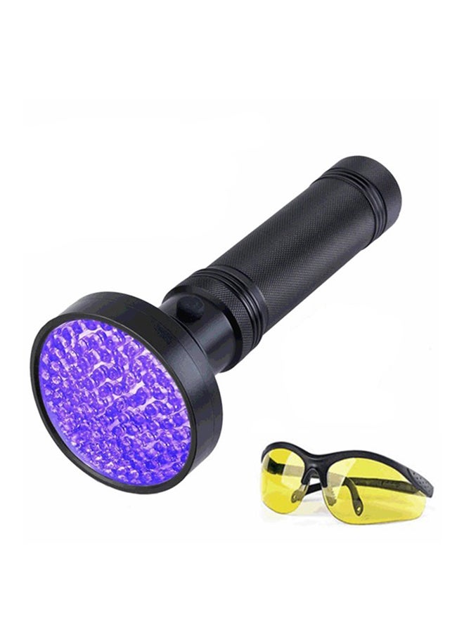 Generic Uv Flashlight Pet Urine Detector With Googles Multicolour 21x9x9cm - Image 1